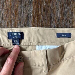 J. Crew Men's Flex Slim Tan Chinos